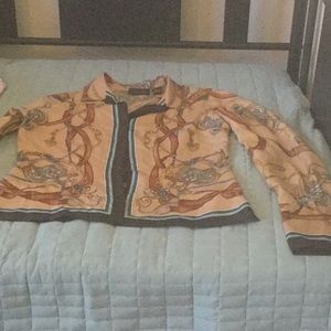 Silky Patterned Dress Top